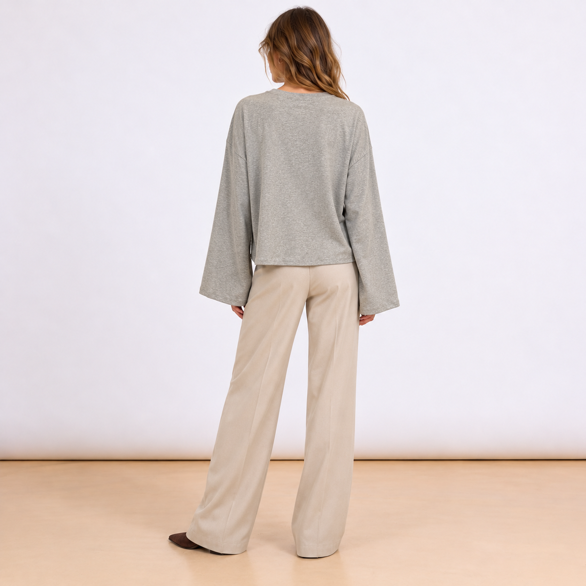 [MIXMUSE] Maglia Con Frange Sul Davanti E Manica Ampia