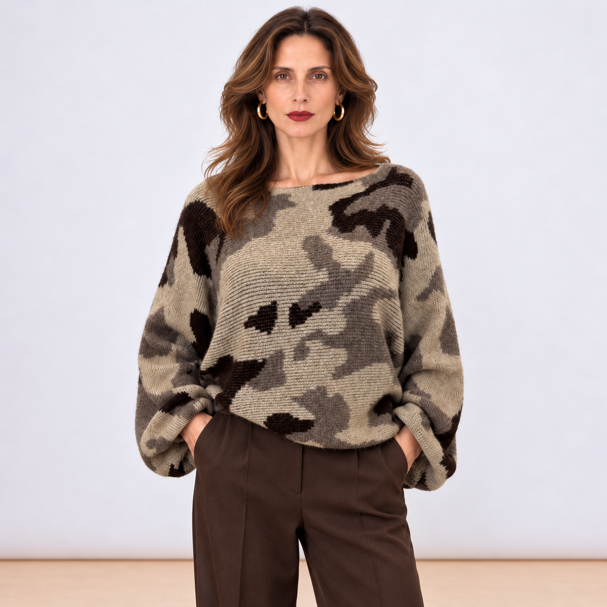 [MIXMUSE.NOHO] Maglione Con Fantasia Camouflage