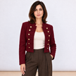 [MIXMUSE.COUTURE] Short Jacket With Toggles And Gold Buttons
