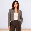 [MIXMUSE.COUTURE] Short Jacket With Toggles And Gold Buttons