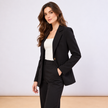 [MIXMUSE] Blazer Nero Elegante Monopetto con Revers