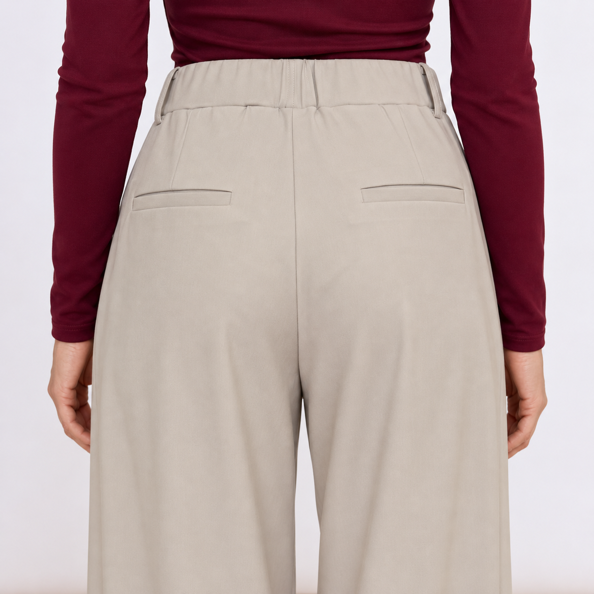 [MIXMUSE] Pantalone Elasticizzato Con Pinces