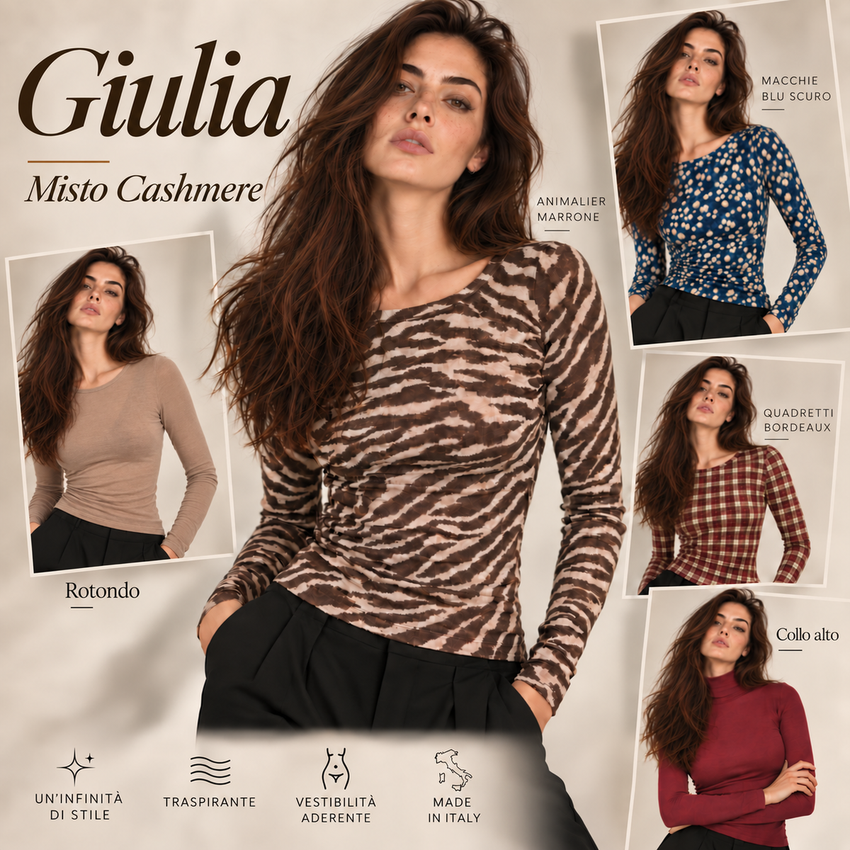 [MIXMUSE] Giulia, Cashmere Blend Sweater