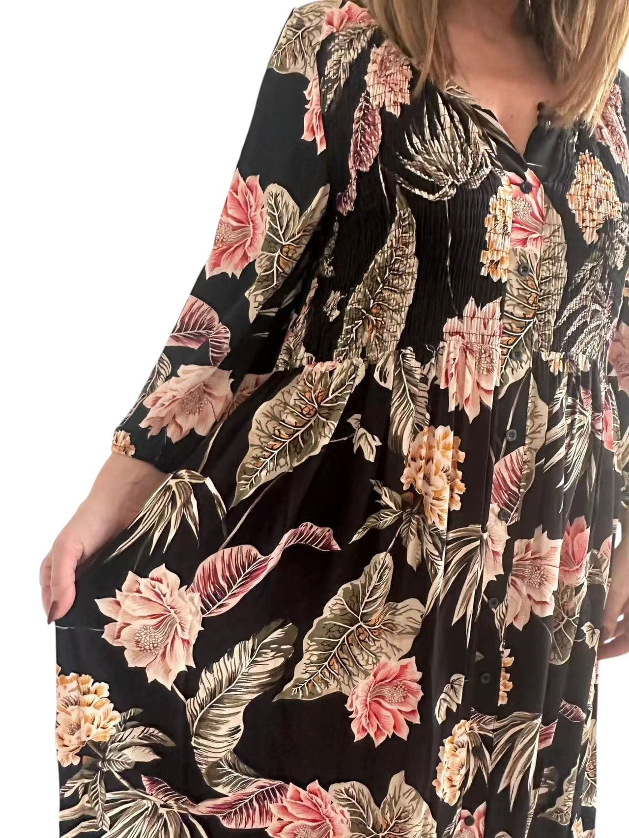 [MIXMUSE.COUTURE] Abito Chloe, Floreale Linea Curvy