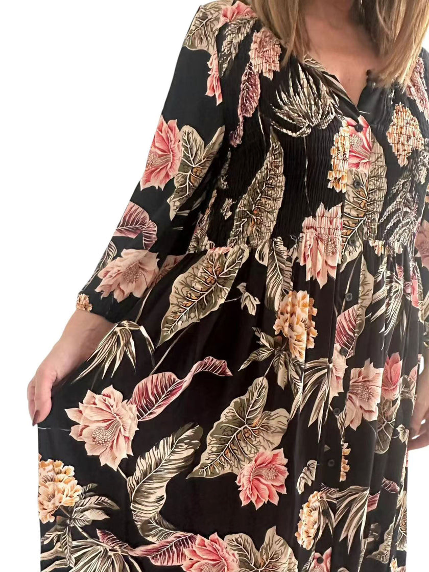 [MIXMUSE.COUTURE] Abito Chloe, Floreale Linea Curvy