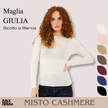 [MIXMUSE.COUTURE] Maglia Giulia Basic a Maniche Lunghe in Misto Cashmere