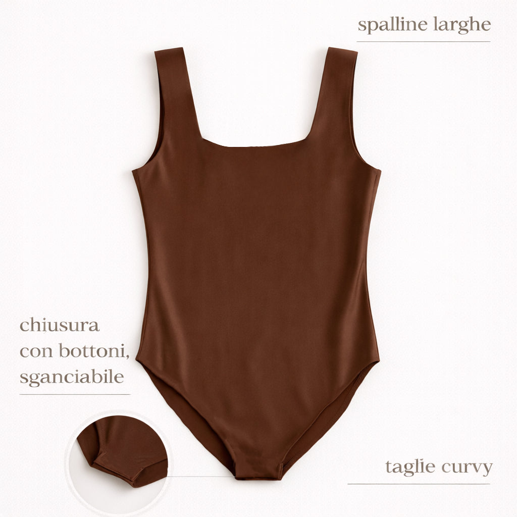 [MIXMUSE.COUTURE] Body Modellante A Spalla Larga - Linea Curvy