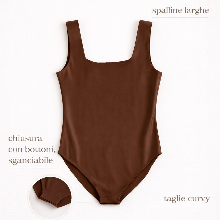 [MIXMUSE.COUTURE] Body Modellante A Spalla Larga - Linea Curvy
