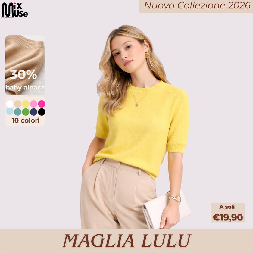 [MIXMUSE] Maglia Lulu, Girocollo A Manica Corta