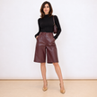 [MIXMUSE.COUTURE] Bermuda In Ecopelle E Tasche Laterali