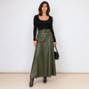 [MIXMUSE.COUTURE] Gonna In Ecopelle Con Cintura Regolabile In Vita