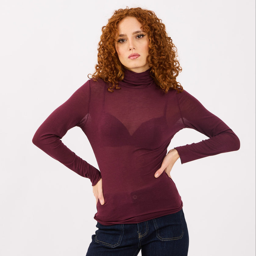 [MIXMUSE.COUTURE] Maglia Giulia Basic a Maniche Lunghe in Misto Cashmere