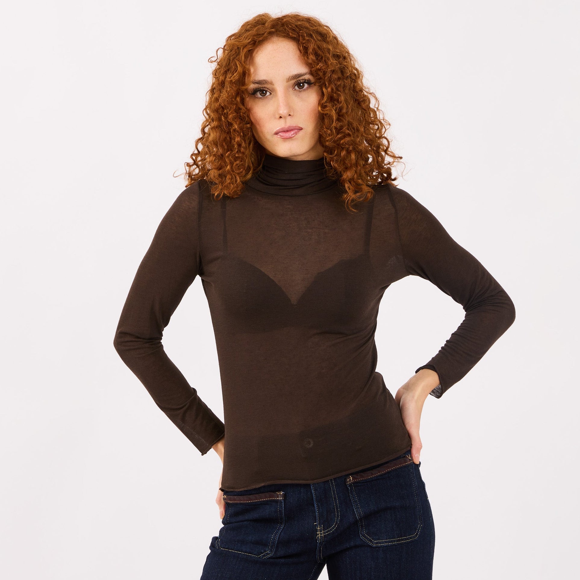 [MIXMUSE.COUTURE] Maglia Giulia Basic a Maniche Lunghe in Misto Cashmere