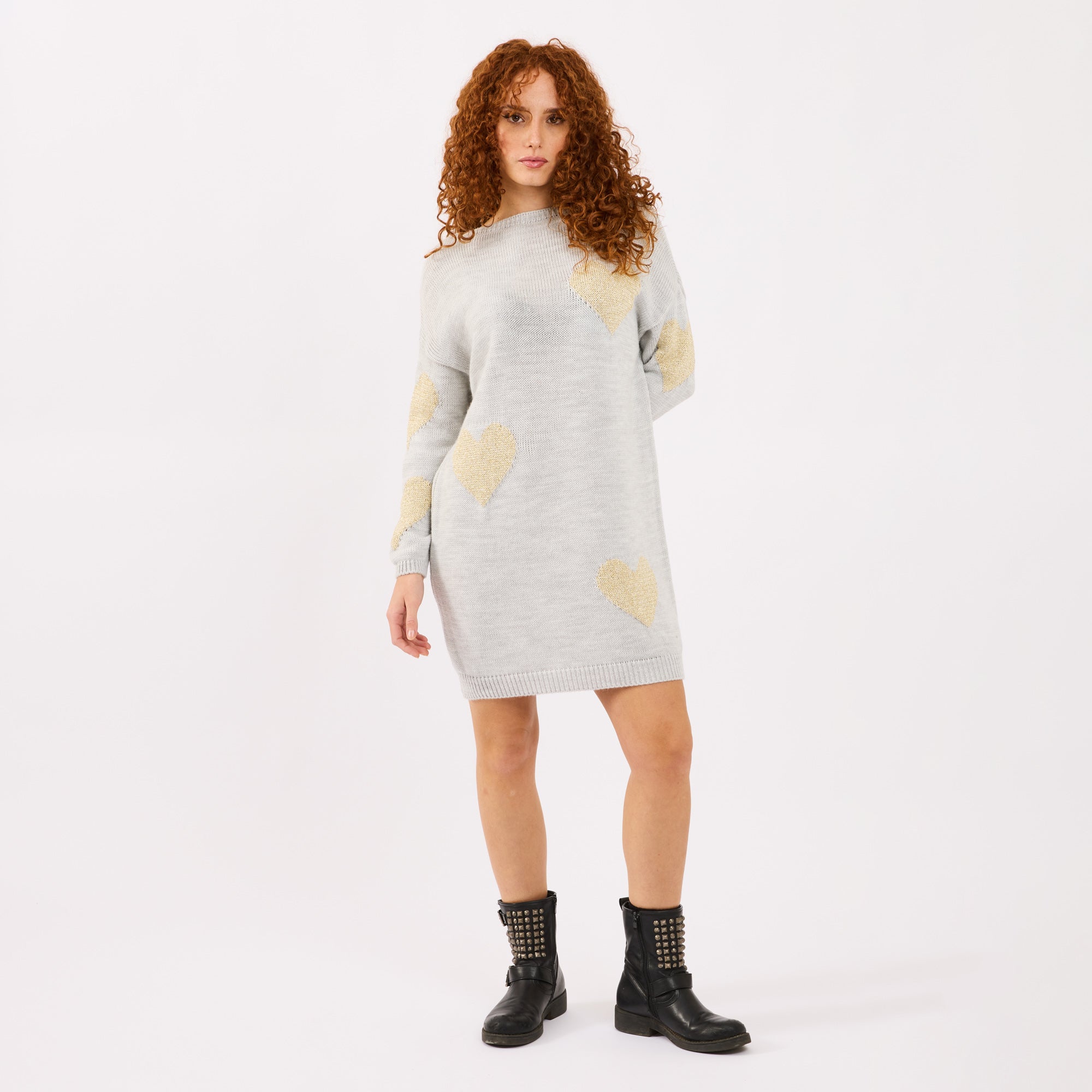 [MIXMUSE.COUTURE] Vestito Love, In Maglia Con Cuori