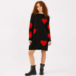 [MIXMUSE.COUTURE] Vestito Love, In Maglia Con Cuori