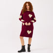 [MIXMUSE.COUTURE] Vestito Love, In Maglia Con Cuori