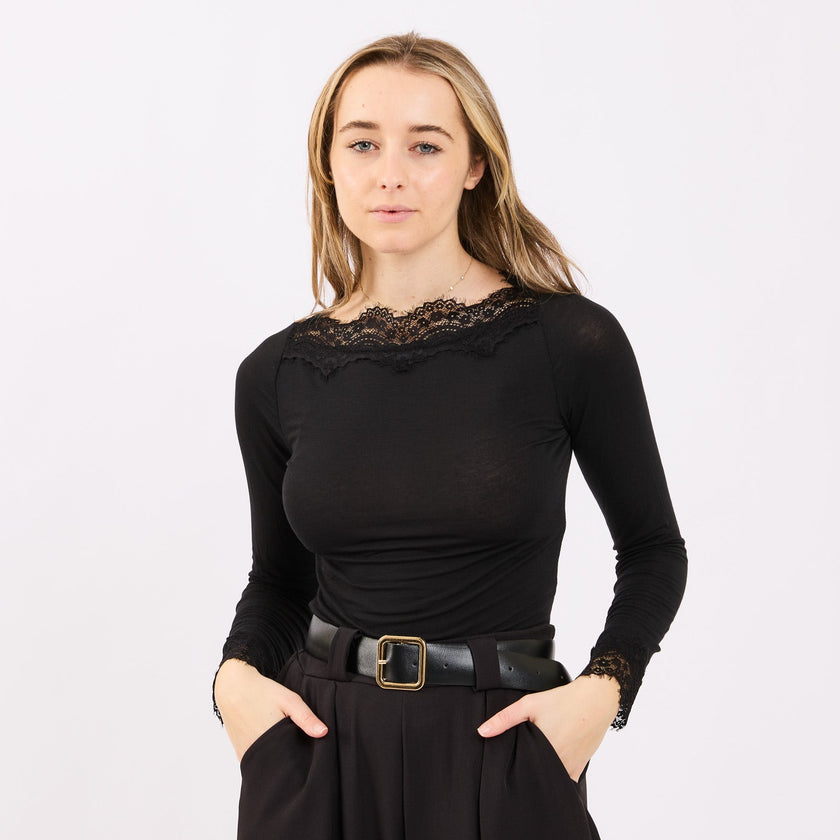 [MIXMUSE] Maglia Misto Cashmere A Maniche Lunghe