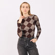 [MIXMUSE] Maglia Misto Cashmere A Maniche Lunghe
