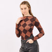 [MIXMUSE] Maglia Misto Cashmere A Maniche Lunghe