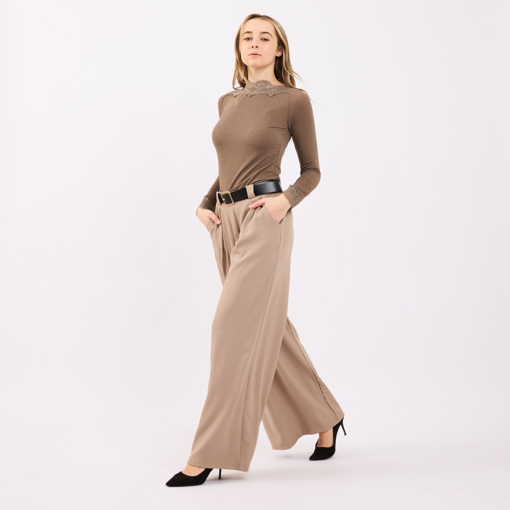 [MIXMUSE.SOUL] Pantaloni Eleganti Con Cintura