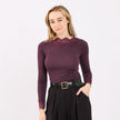 [MIXMUSE] Maglia Misto Cashmere A Maniche Lunghe