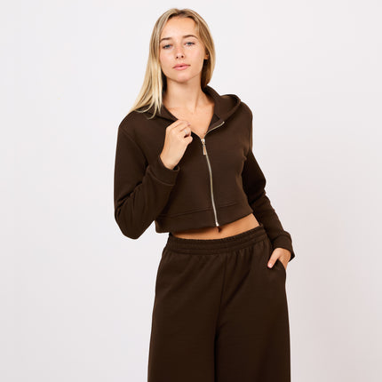 [MIXMUSE.NOHO] Completo con Felpa Cropped e Pantaloni Ampi