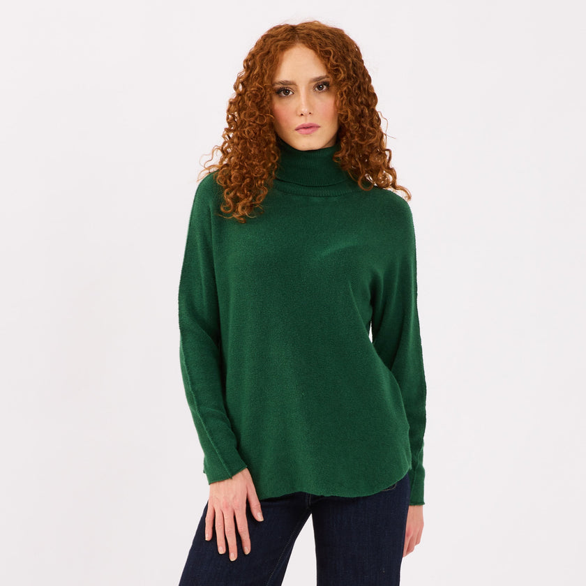 [MIXMUSE] Charlie Max, Maglia Lunga Con Collo Alto Curvy
