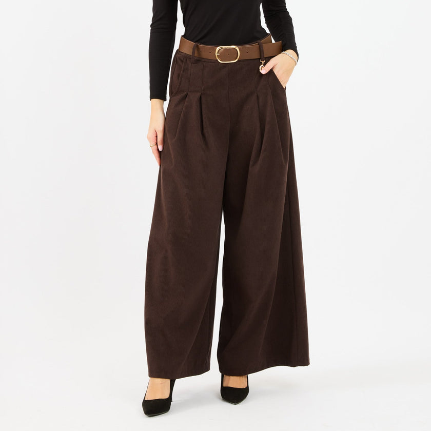 [MIXMUSE.NOHO] Pantaloni Dea in Velluto a Coste con Cintura