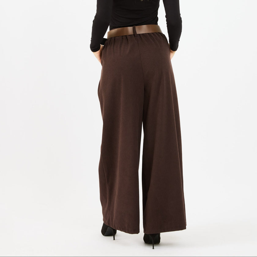 [MIXMUSE.NOHO] Pantaloni Dea in Velluto a Coste con Cintura