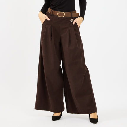 [MIXMUSE.NOHO] Pantaloni Dea in Velluto a Coste con Cintura