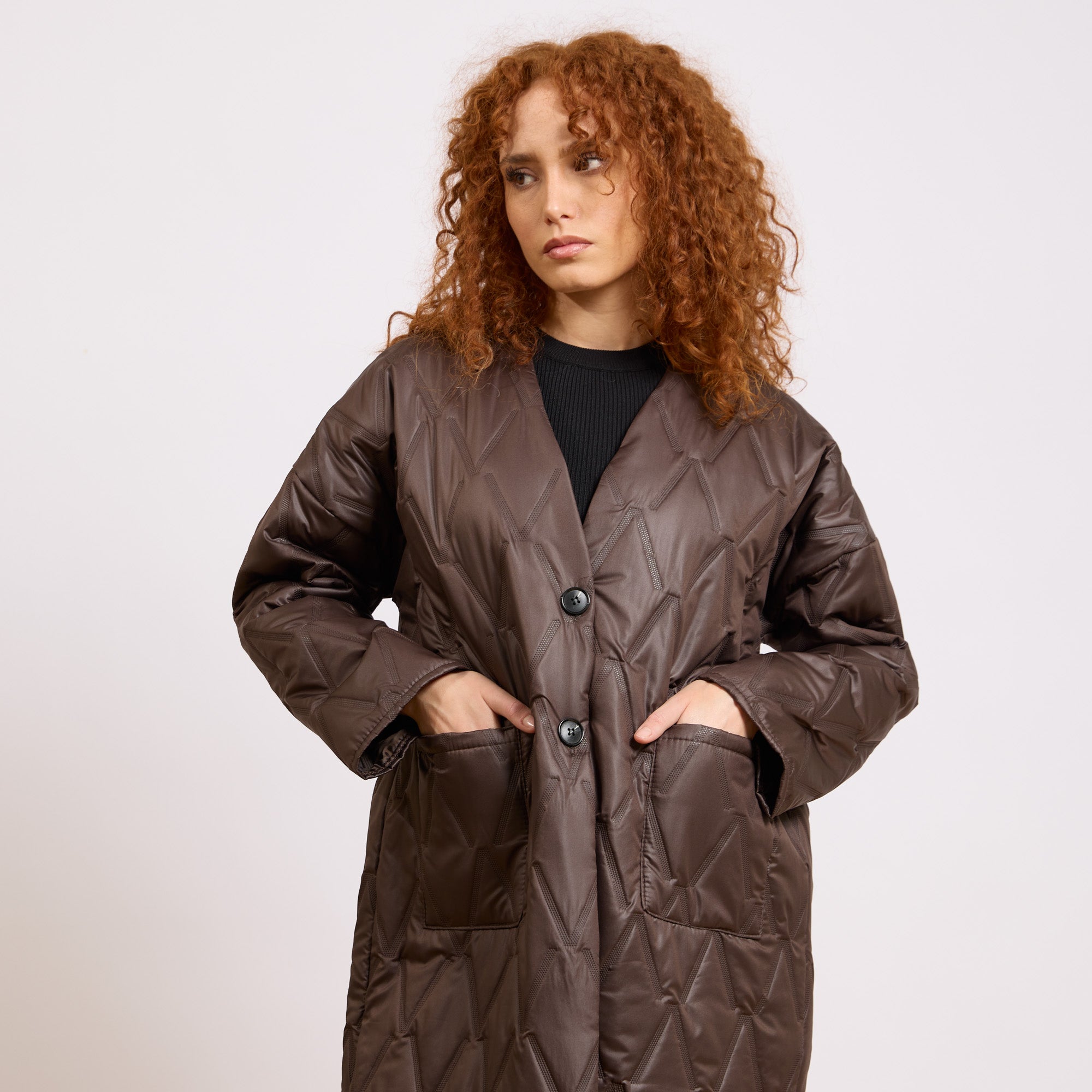 [MIXMUSE.COUTURE] Piumino Lungo Trapuntato