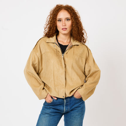 [MIXMUSE.SOUL] Giacca In Ecopelle Scamosciata