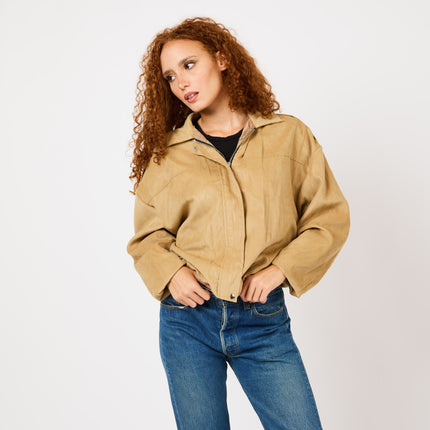 [MIXMUSE.SOUL] Giacca In Ecopelle Scamosciata