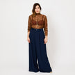 [MIXMUSE.COUTURE] Maglia in Pizzo Angelo, Trasparente A Maniche Lunghe