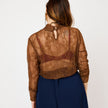 [MIXMUSE.COUTURE] Maglia in Pizzo Angelo, Trasparente A Maniche Lunghe