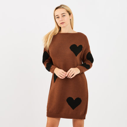 [MIXMUSE.COUTURE] Vestito Love, In Maglia Con Cuori
