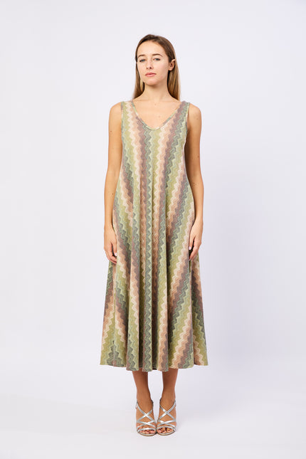 Abito Estivo Zig Zag con Spalline Larghe - Made In Italy