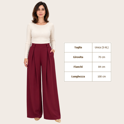 [MIXMUSE.COUTURE] Mara, Pantalone Elegante Con Pinces