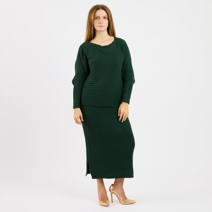 [MIXMUSE.COUTURE] Set 2 pezzi Laura, Vestito Lungo e  Maglia A Costine