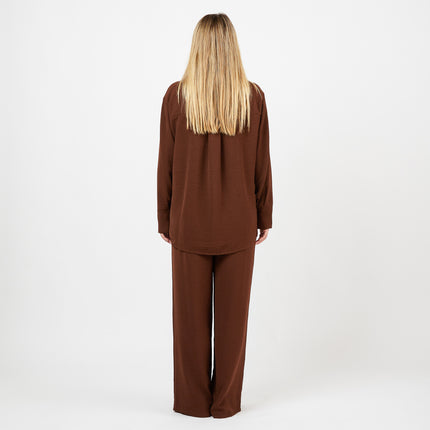 [MIXMUSE.COUTURE] Completo elegante in camicia e pantalone palazzo morbido comodo