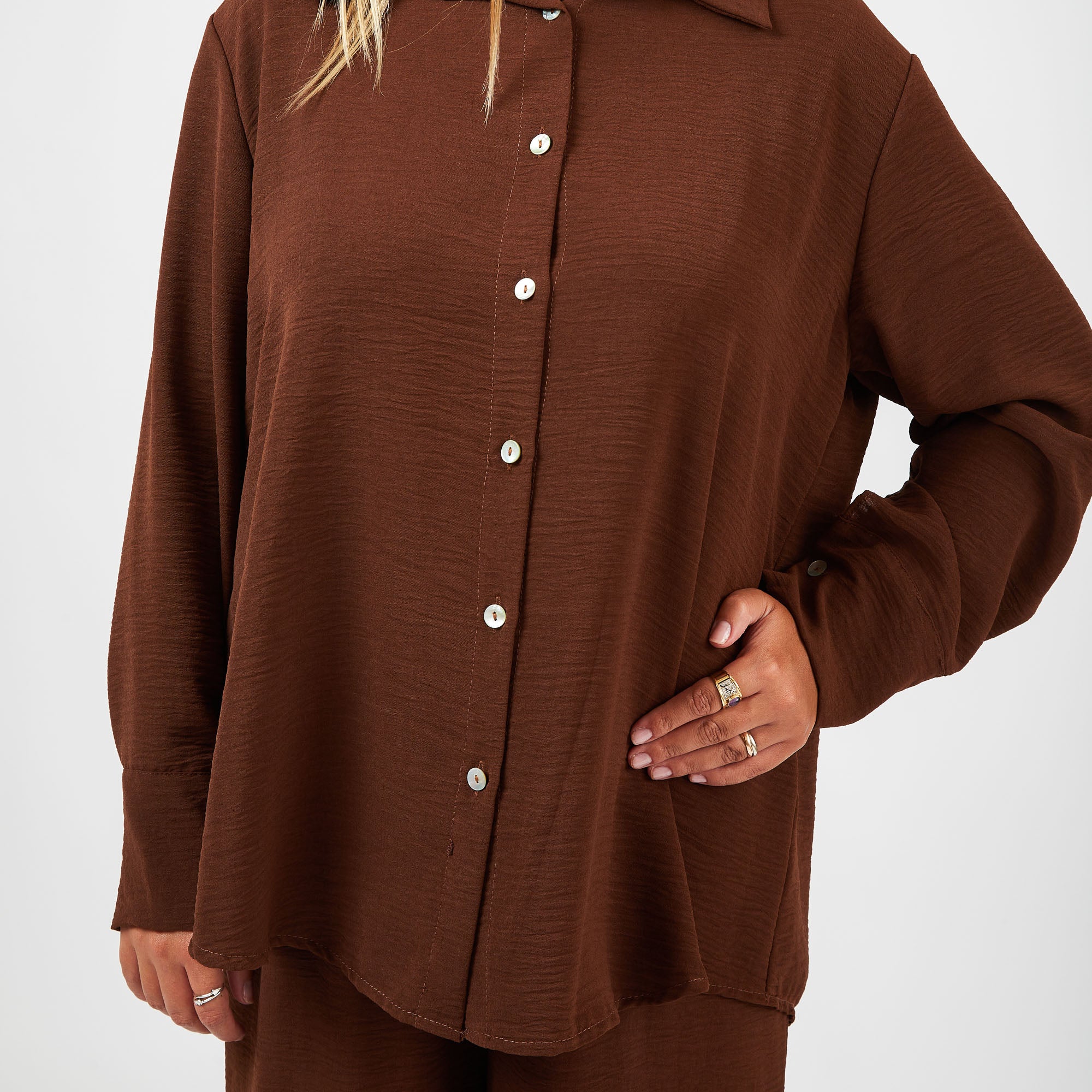 [MIXMUSE.COUTURE] Completo elegante in camicia e pantalone palazzo morbido comodo