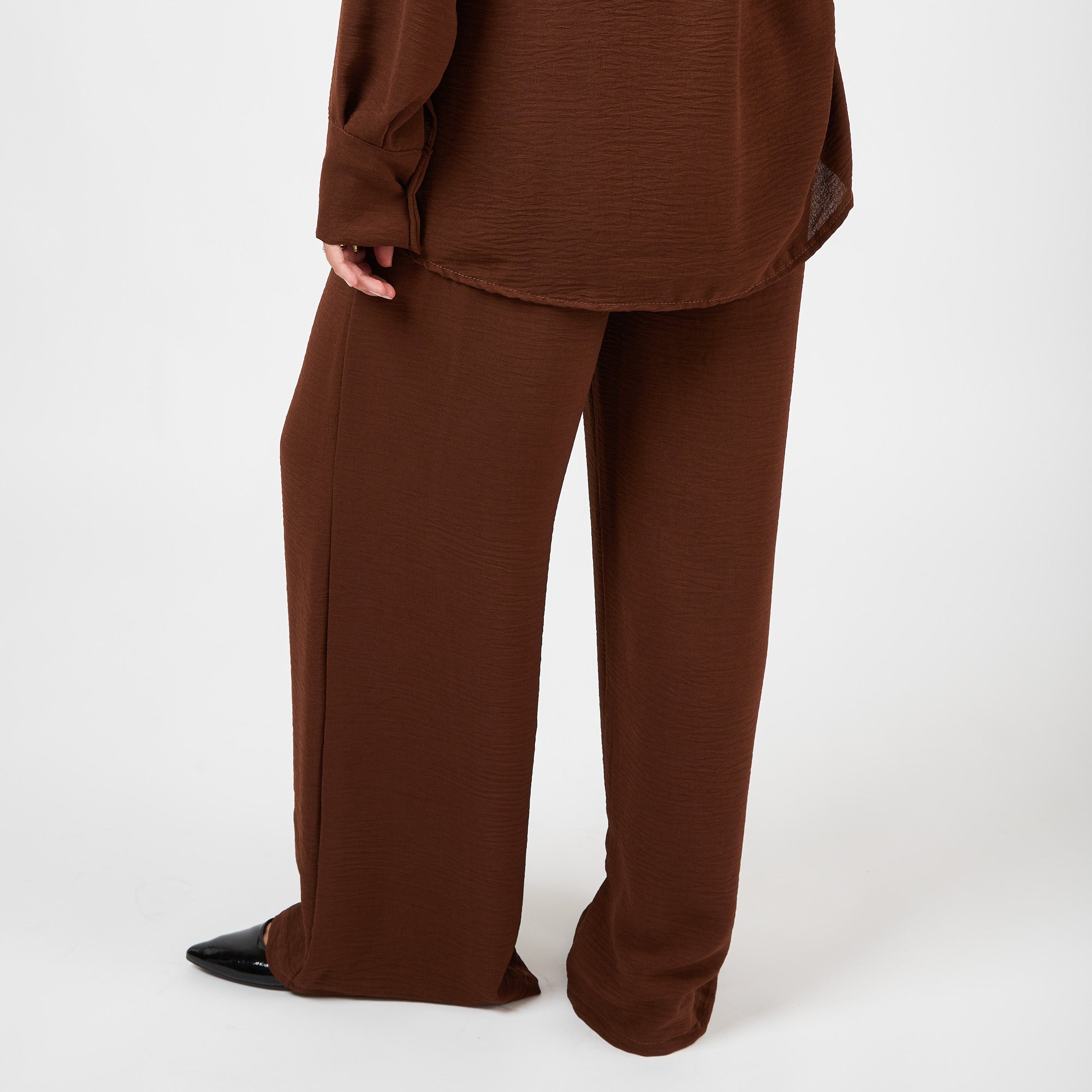 [MIXMUSE.COUTURE] Completo elegante in camicia e pantalone palazzo morbido comodo