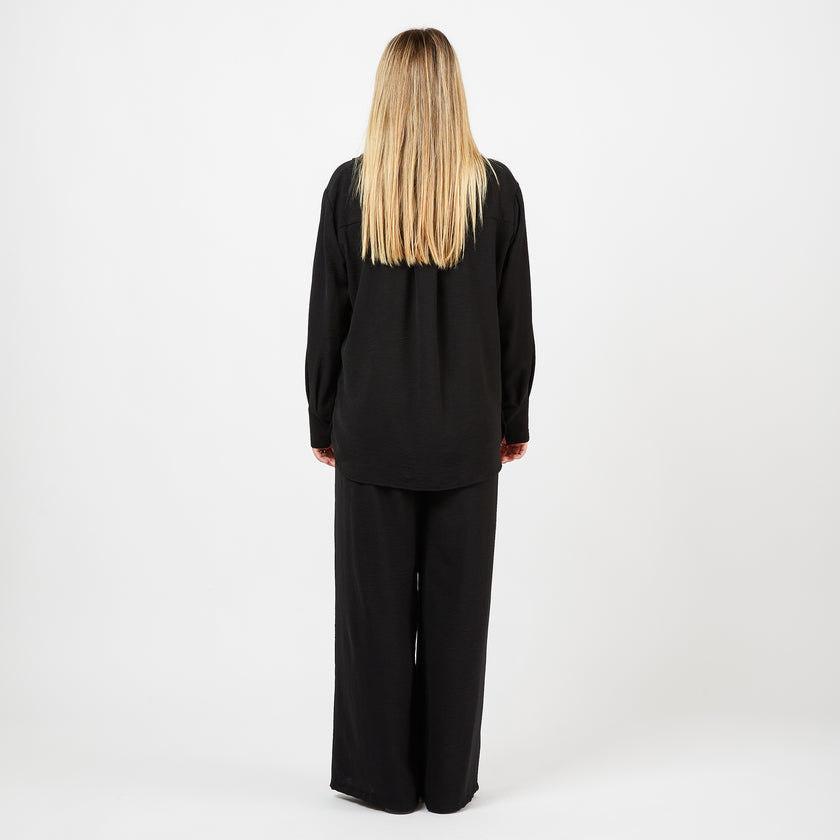 [MIXMUSE.COUTURE] Completo elegante in camicia e pantalone palazzo morbido comodo