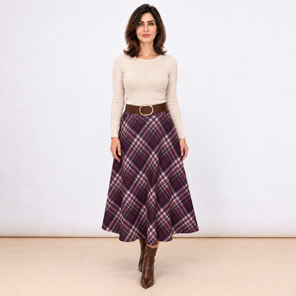 [MIXMUSE.COUTURE] Gonna Svasata Tartan Con Cintura