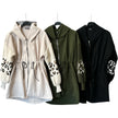 [MIXMUSE.NOHO] Nolita, Cappotto Combinato con Maniche in Maglia e Zip