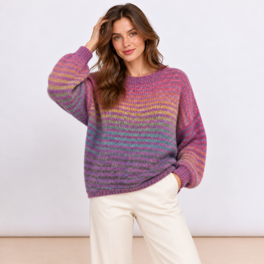 [MIXMUSE.SOUL] Maglione Multicolor A Righe