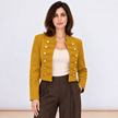 [MIXMUSE.COUTURE] Short Jacket With Toggles And Gold Buttons