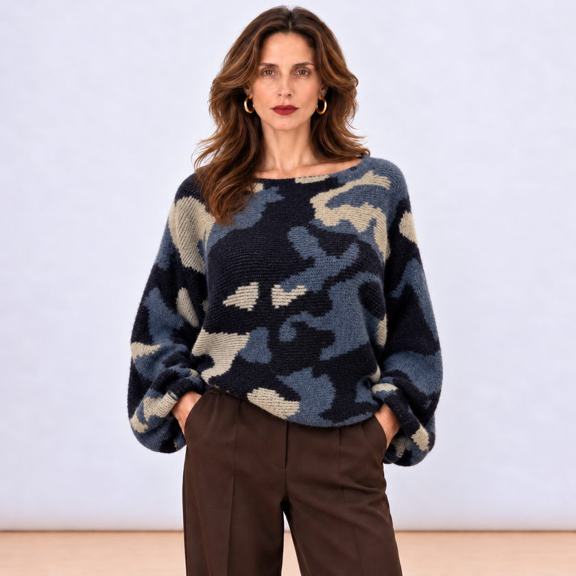 [MIXMUSE.NOHO] Maglione Con Fantasia Camouflage