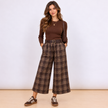 [MIXMUSE] Pantalone Tartan A Quadri Con Cintura In Vita