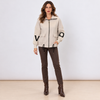 [MIXMUSE.NOHO] Nolita, Cappotto Combinato con Maniche in Maglia e Zip